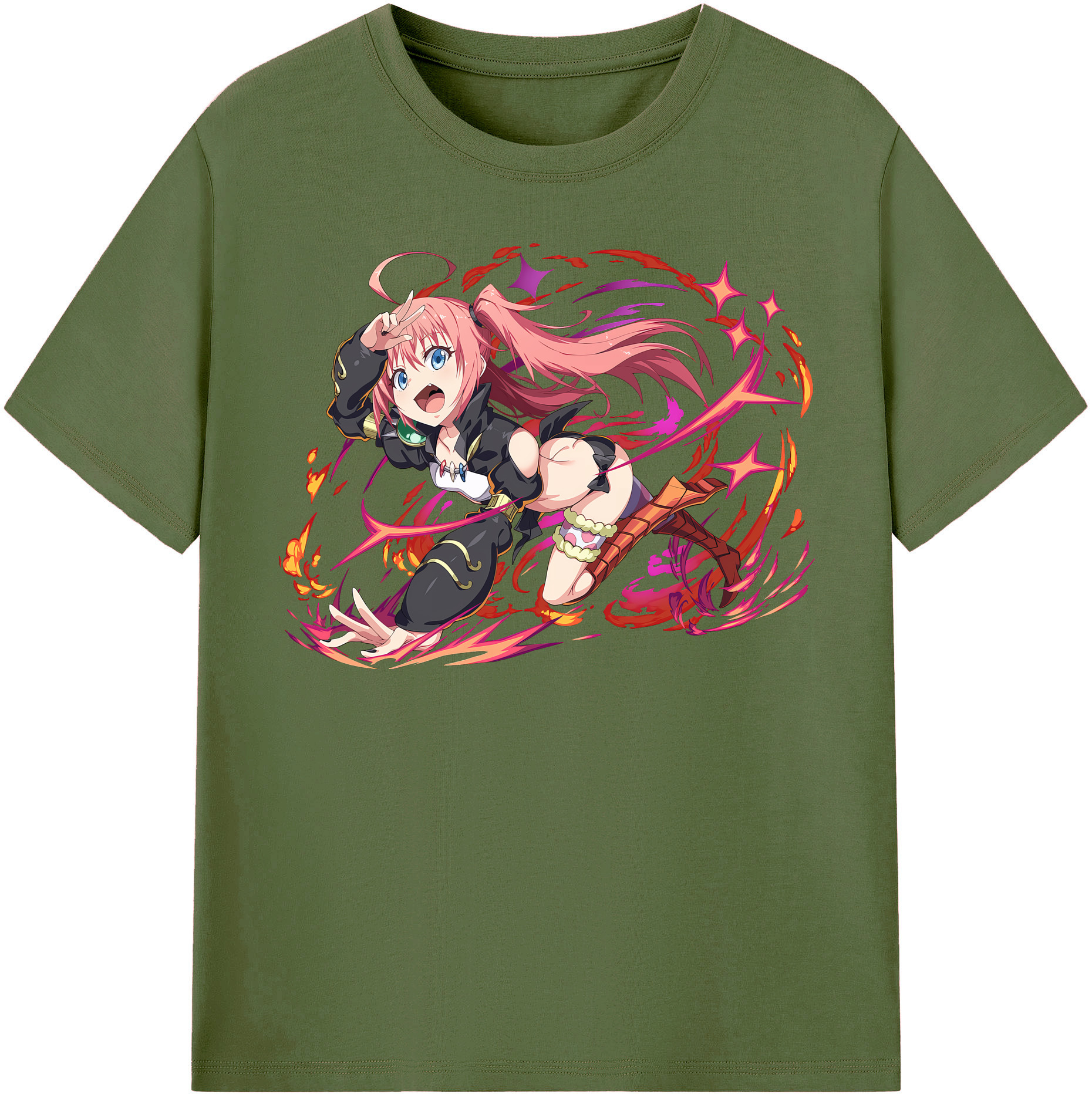 （画像用） 転スラ Regarding Reincarnated to Slime 綿100％半袖Tシャツ（フロントプリント）